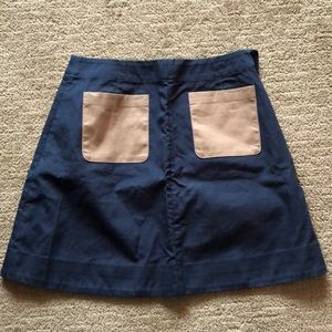 COS navy blue a-line miniskirt 34